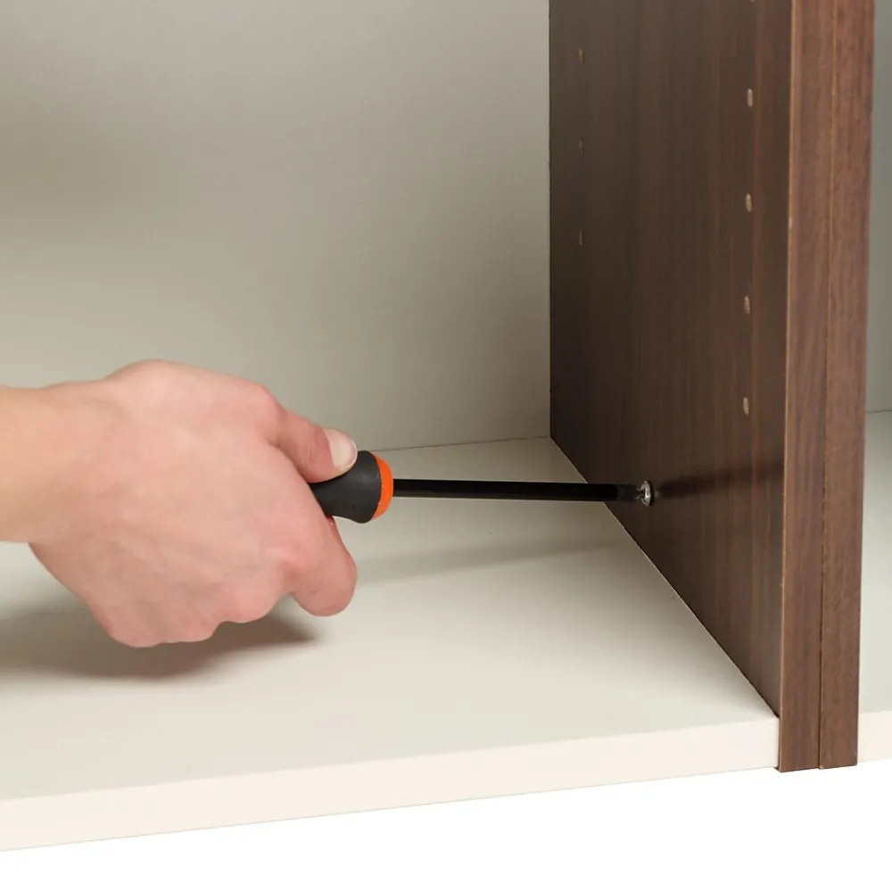 Shelving*Iris ® 13" x 34" Space Saving Shelf, Walnut Brown (596309)