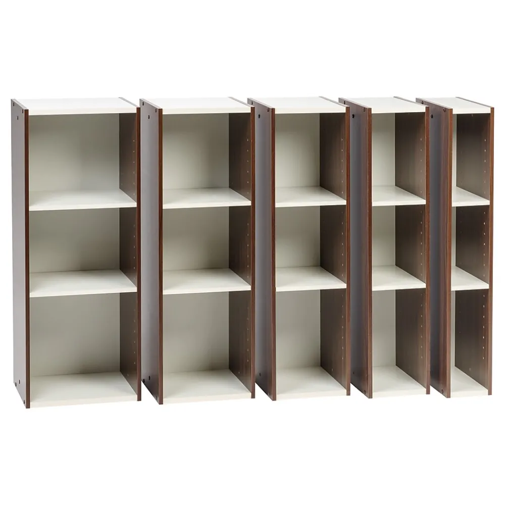 Shelving*Iris ® 13" x 34" Space Saving Shelf, Walnut Brown (596309)