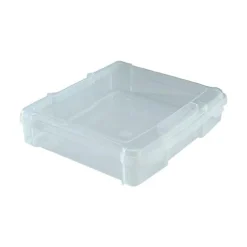 File Storage|Iris Plastic File Box with Latching Lid, Letter Size, Clear, 6/Pack (150655)
