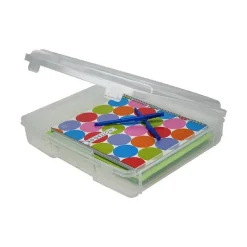 File Storage|Iris Plastic File Box with Latching Lid, Letter Size, Clear, 6/Pack (150655)