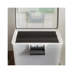 File Storage|Iris WeatherPro Plastic File Box with Latching Lid, Letter/Legal Size, Clear, 4/Pack (110350)