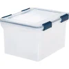 File Storage|Iris WeatherPro Plastic File Box Latch Lid, Letter/Legal Size, Clear (110601)