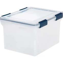 File Storage|Iris WeatherPro Plastic File Box Latch Lid, Letter/Legal Size, Clear (110601)