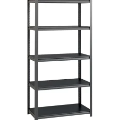 Shelving*Iron Horse 3200 Concealed Rivet 5-Shelf Metal Stand Alone Shelving Unit, 36" W, Gray (20996)