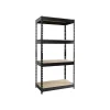 Shelving*Iron Horse Rivet Series 4-Shelf Metal Unit, 30"W, Black (17125)