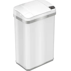 Automatic Touchless Sensor Trash Can with Odor Filter and Fragrance – 4 Gallon - White<iTouchless