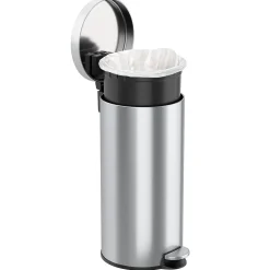 SoftStep Round Stainless Steel Step Trash Can with Hinged Lid, 7.93 Gallon (IP08RSS)<iTouchless Discount
