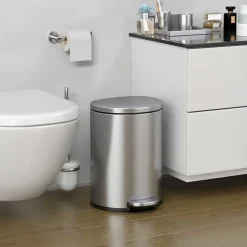 SoftStep Semi-Round Stainless Steel Step Trash Can with Hinged Lid, 2.91 Gallon (IP03DSS)<iTouchless Hot