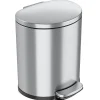 SoftStep Semi-Round Stainless Steel Step Trash Can with Hinged Lid, 5.02 Gallon (IP05DSS)<iTouchless Outlet