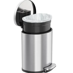 SoftStep Semi-Round Stainless Steel Step Trash Can with Hinged Lid, 5.02 Gallon (IP05DSS)<iTouchless Outlet