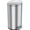 SoftStep Semi-Round Stainless Steel Step Trash Can with Hinged Lid, 7.93 Gallon (IP08DSS)<iTouchless Discount