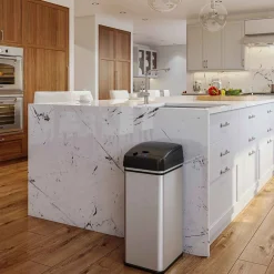 Stainless Steel Sensor Trash Can Combo Pack, Silver, 13 gal. and 2.5 gal (CDZT1302SS)<iTouchless Online