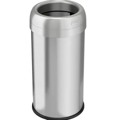 Stainless Steel Open Top Trash Can, Silver, 16 gal. (OL16STR)<iTouchless