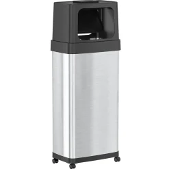 Stainless Steel Trash Can with Dual Push Lid, 24-Gallon, Brushed (IT24DPS)<iTouchless Sale