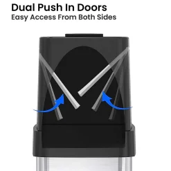 Stainless Steel Trash Can with Dual Push Lid, 24-Gallon, Brushed (IT24DPS)<iTouchless Sale