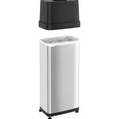Stainless Steel Trash Can with Dual Push Lid, 24-Gallon, Brushed (IT24DPS)<iTouchless Sale