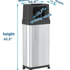 Stainless Steel Trash Can with Dual Push Lid, 24-Gallon, Brushed (IT24DPS)<iTouchless Sale