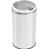 Stainless Steel Round Sensor Trash Can with AbsorbX Odor Control System, White, 8 Gal. (MT08RW)<iTouchless Discount