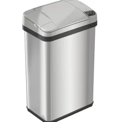 Stainless Steel Bathroom Sensor Trash Can with AbsorbX Odor Control System and Fragrance, Silver, 4 Gal. (MT04SS)<iTouchless Outlet
