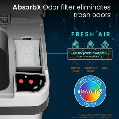 Stainless Steel Bathroom Sensor Trash Can with AbsorbX Odor Control System and Fragrance, Silver, 4 Gal. (MT04SS)<iTouchless Outlet