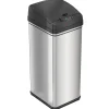 Stainless Steel Sensor Trash Can, 13 Gallon, Silver (DZT13)<iTouchless Outlet