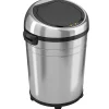 Stainless Steel Round Sensor Trash Can with AbsorbX Odor Control System and Wheels, 18 Gal., Silver (IT18RC)<iTouchless Discount