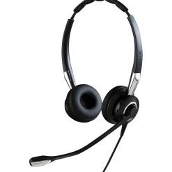 Discount jabra BIZ 2400 II Noise Canceling Stereo Headset Microphone, Over-the-Head, Black (2489-820-209)
