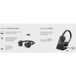 Hot jabra Evolve 75 SE Wireless Active Noise Canceling Bluetooth Stereo Headset (7599-842-109)