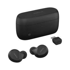 Evolve2 Wireless Active Noise Canceling Earbuds, Bluetooth, Black (20797-989-899)<jabra