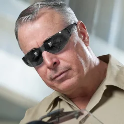 Jackson Safety ® V10 Element Safety Glasses, Black Frame, Smoke Lens