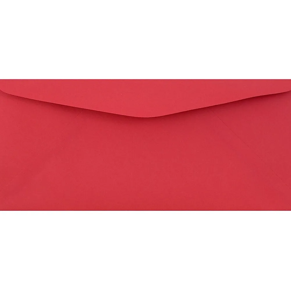 Hot JAM Paper #9 Business Colored Envelopes, 3.875 x 8.875, Red Recycled, 25/Pack (1532900)