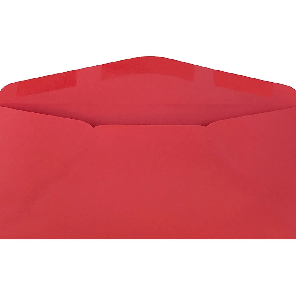 Hot JAM Paper #9 Business Colored Envelopes, 3.875 x 8.875, Red Recycled, 25/Pack (1532900)