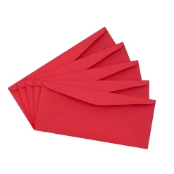 Hot JAM Paper #9 Business Colored Envelopes, 3.875 x 8.875, Red Recycled, 25/Pack (1532900)