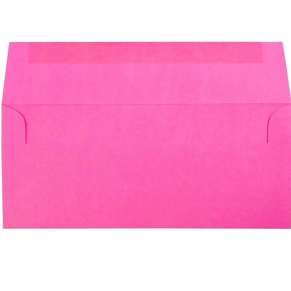Outlet JAM Paper #10 Business Envelopes, 4 1/8" x 9 1/2", Ultra Fuchsia Pink, 100/Pack (15847d)