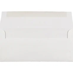 JAM Paper #10 Business Strathmore Envelopes, 4.125 x 9.5, Bright White Laid, 50/Pack (191166I)