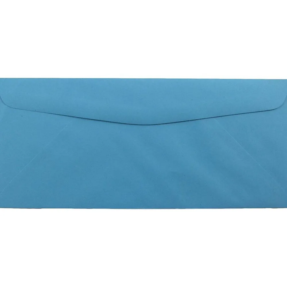 Online JAM Paper #10 Business Window Envelope, 4 1/8" x 9 1/2", Blue, 50/Pack (5156476I)