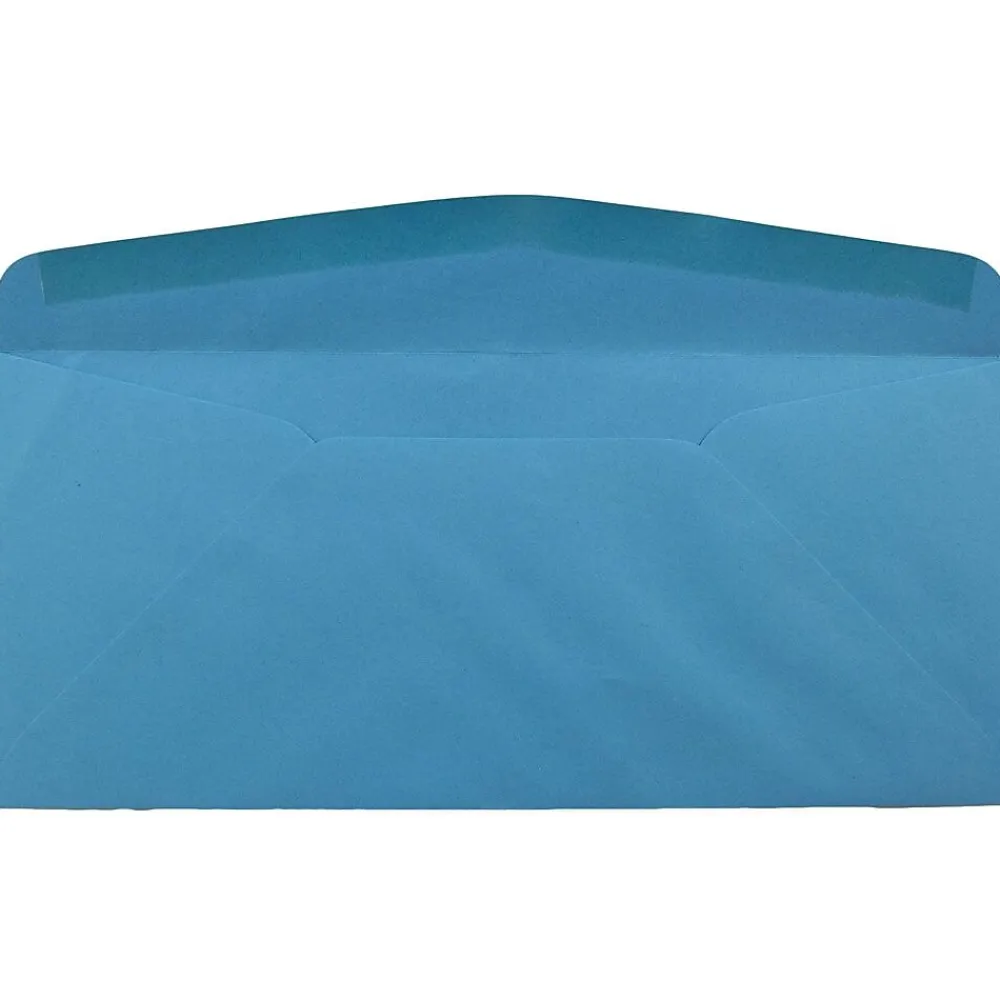 Online JAM Paper #10 Business Window Envelope, 4 1/8" x 9 1/2", Blue, 50/Pack (5156476I)