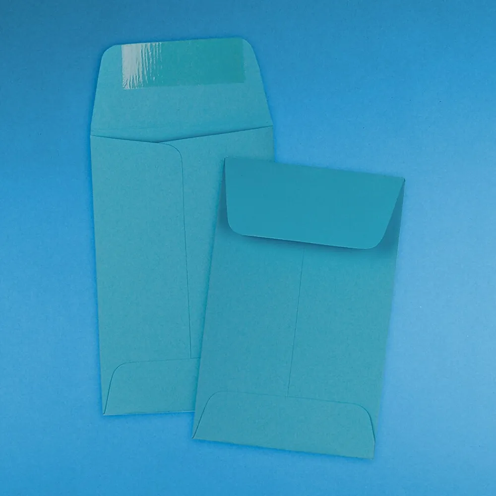 Best JAM Paper #1 Coin Business Colored Envelopes, 2.25 x 3.5, Blue Recycled, 25/Pack (352727818)