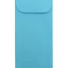 JAM Paper #7 Coin Business Colored Envelopes, 3.5 x 6.5, Blue Recycled, 50/Pack (1526764I)