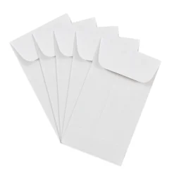 Outlet JAM Paper #3 Coin Business Envelopes, 2.5 x 4.25, White, 25/Pack (1623183)