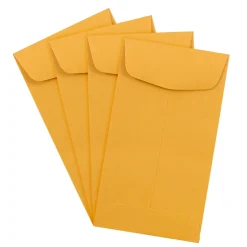 Sale JAM Paper #6 Kraft Coin Business Envelopes, 3.375 x 6, Brown Kraft Manila, 50/Pack (1623992i)