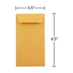 Outlet JAM Paper #7 Kraft Coin Envelope, 3 1/2