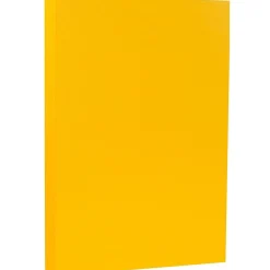 Card Stock*JAM Paper 80 lb. Cardstock Paper, 8.5" x 14", Sunflower Yellow, 50 Sheets/Pack (16729352)