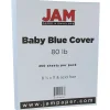 Card Stock*JAM Paper 80 lb. Cardstock Paper, 8.5" x 11", Baby Blue, 250 Sheets/Ream (5155792B)