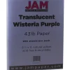 Card Stock*JAM Paper 43 lb. Cardstock Paper, 8.5" x 11", Wisteria Purple, 250 Sheets/Ream (1592216B)