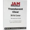 Card Stock*JAM Paper 36 lb. Cardstock Paper, 8.5" x 11", Clear, 50 Sheets/Pack (1566)