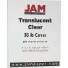 Card Stock*JAM Paper 36 lb. Cover Paper, 8.5" x 11", Clear, 250 Sheets/Ream (1566B)