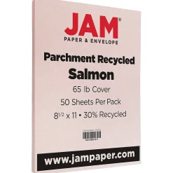 Card Stock*JAM Paper 30% Recycled Parchment Cardstock, 65 lb., 8.5