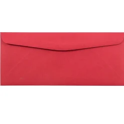 Best JAM Paper #10 Window Envelope, 4 1/8" x 9 1/2", Red, 50/Pack (1531052I)