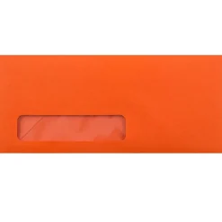 Best JAM Paper #10 Window Envelope, 4 1/8" x 9 1/2", Orange, 50/Pack (5156477I)